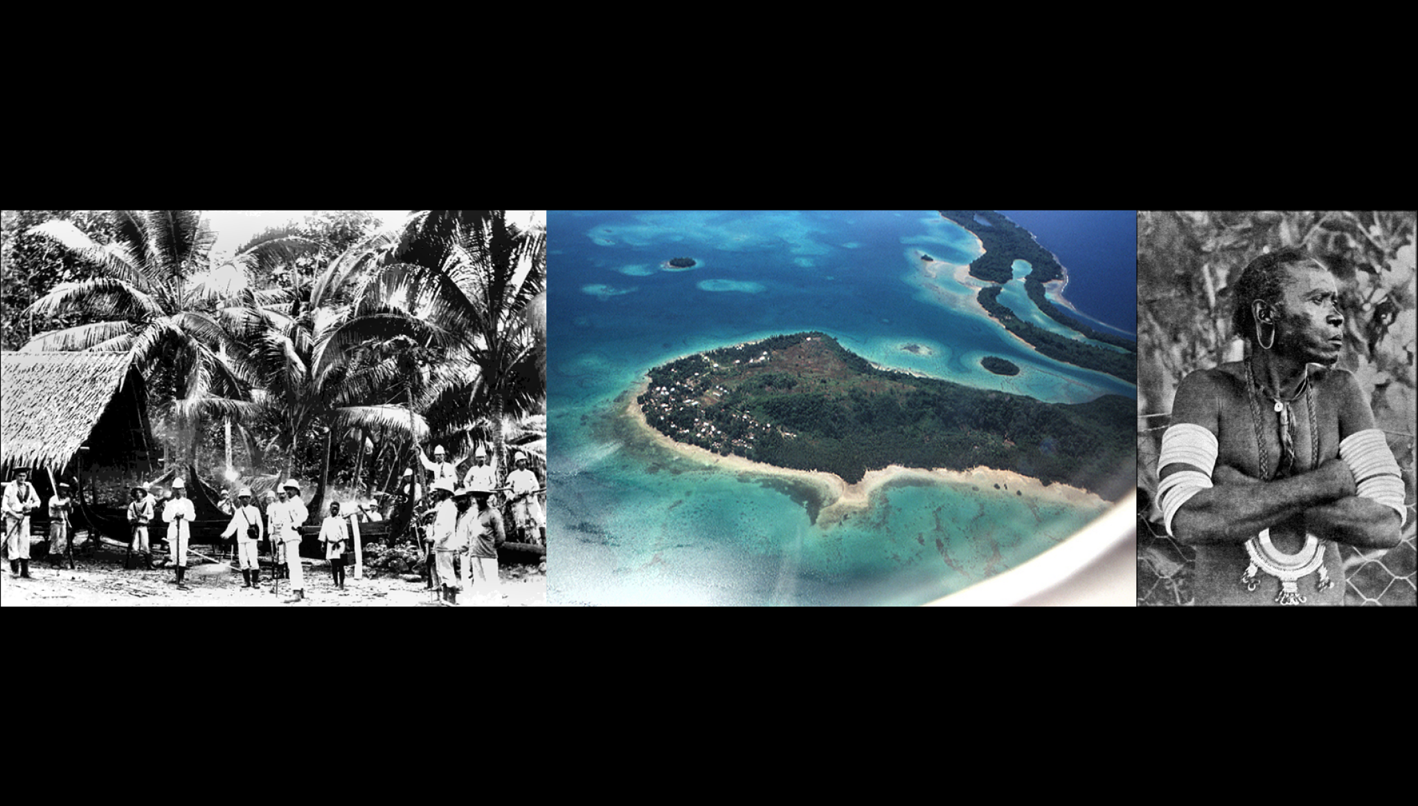 Figure 1: HP87.14.24 Macleay Museum Historic Photography Pacific Islander / Oceania. [Officers and crewmen of HMS Royalist pose beside canoes with burning torches] Figure 2: Nusa Roviana aerial Figure 3: Ingava (Edge-Partington 1907)