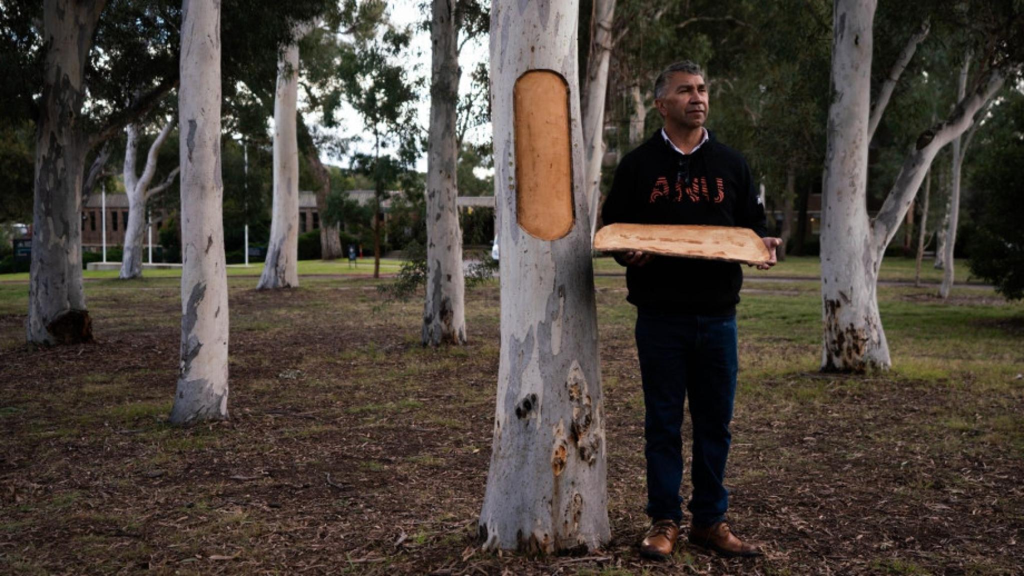 Ngambri and Ngunnawal custodian Paul Girrawah House. Photo: Tracey Nearmy/ANU