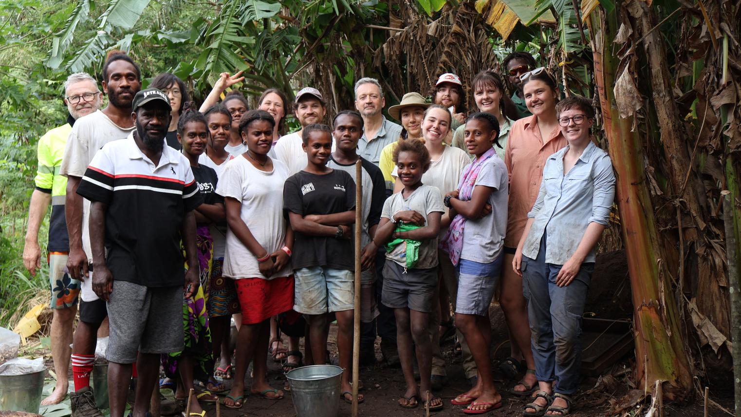 Field school participants and local crew, Melabong Mound 2024